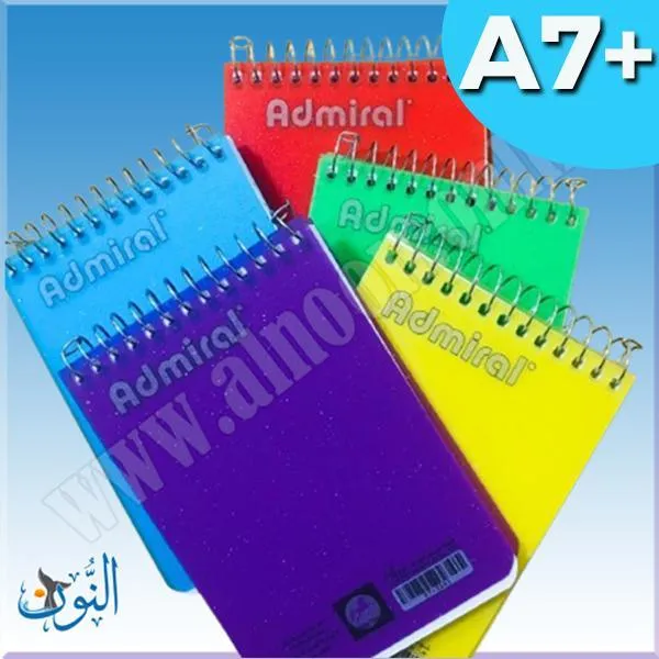 دفتر جيب سلك قلاب غلاف بلاستك