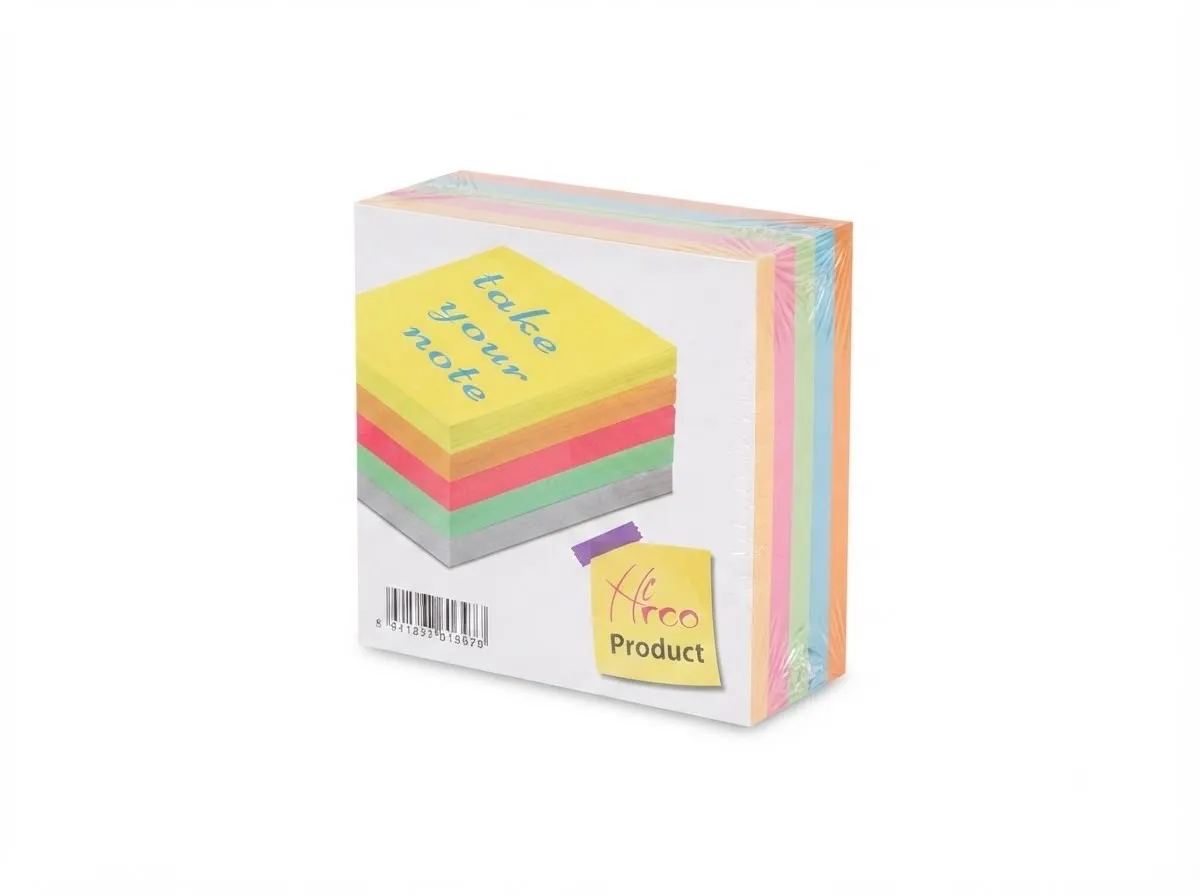 مكعب ملاحظات لاصقة ملونة - Hroo Product